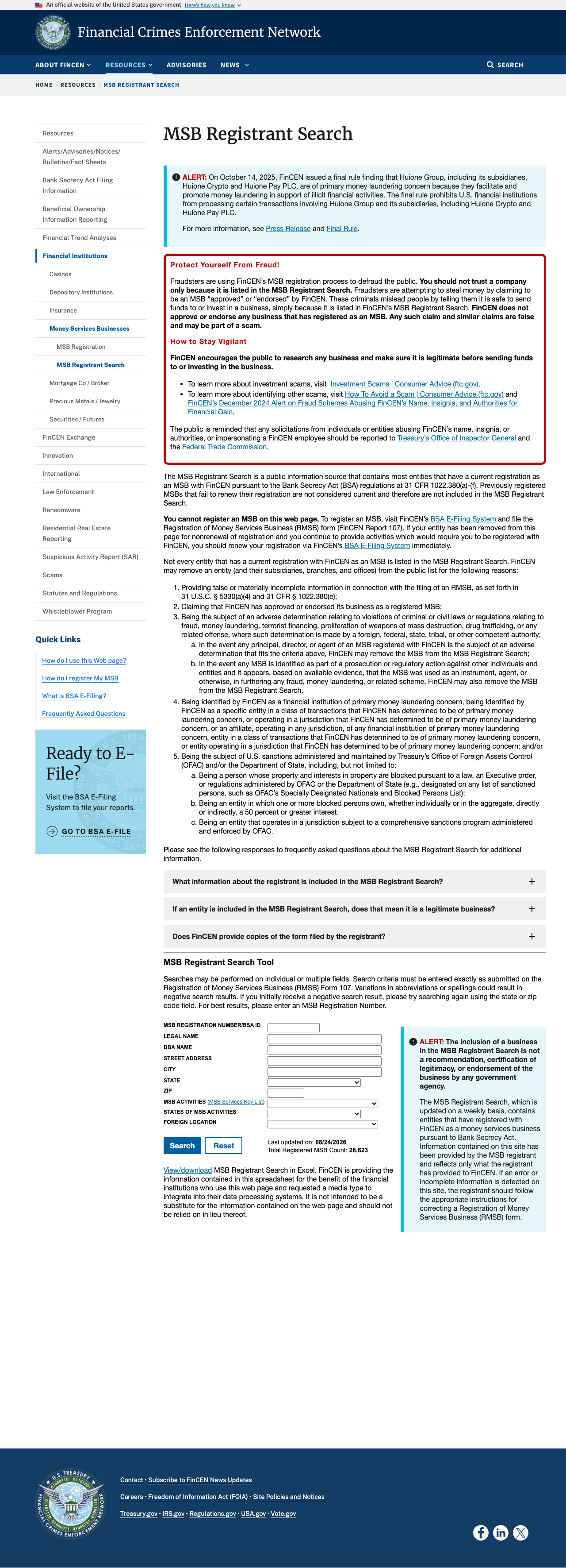 FinCEN MSB 注册查询：Wotransfer Fintech Inc.
